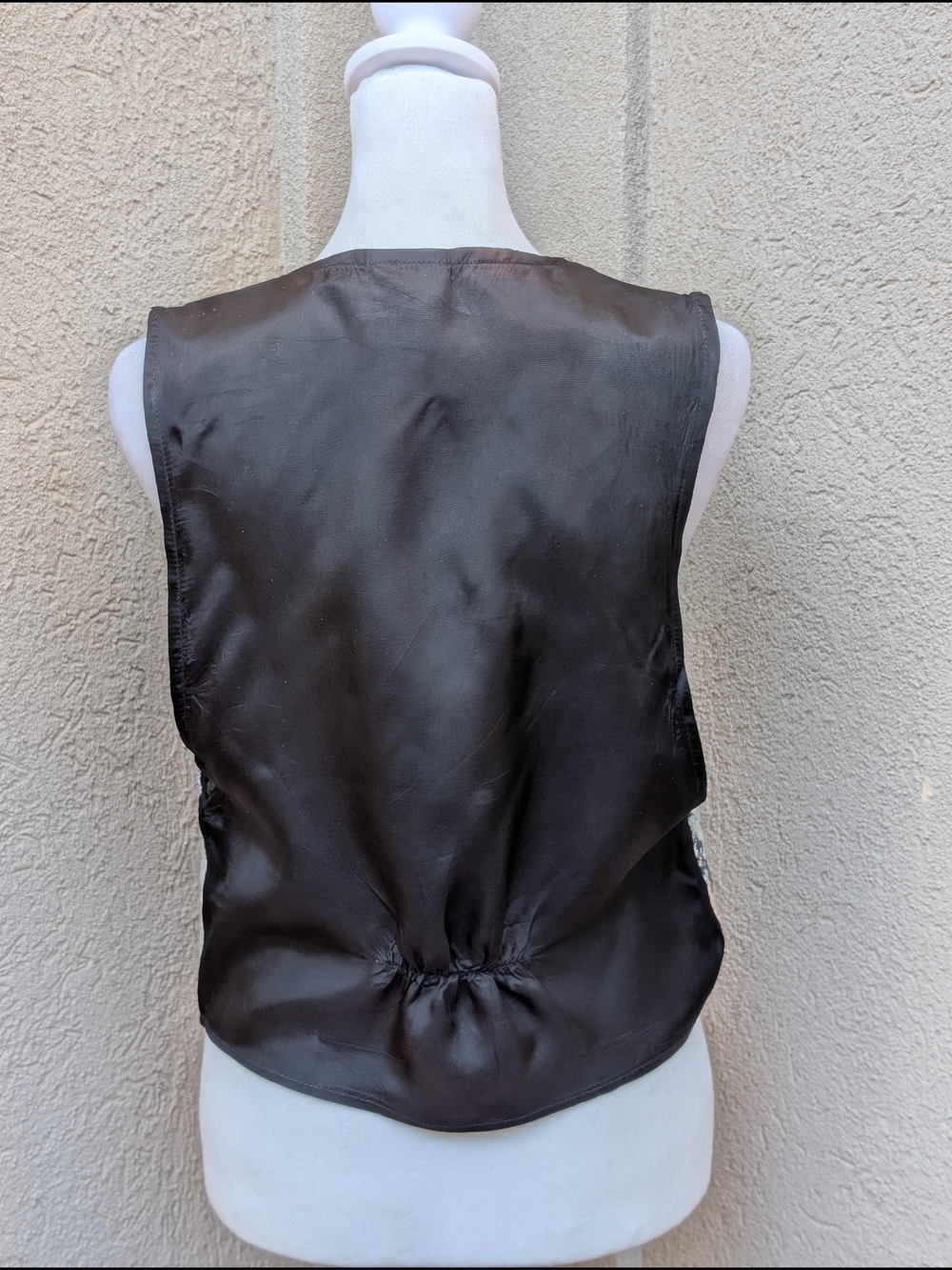 Vintage Huntington Ridge Floral Tapestry Vest Women’s M 12-14 V-Neck Gold Button - Picture 6 of 16